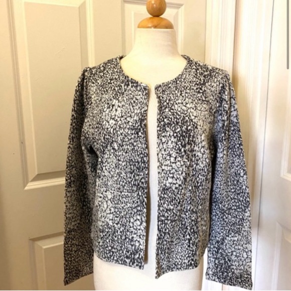 Anthropologie Dolan Left Coast Eva Textured Knit Jacket Black & White XS NWT - Picture 6 of 7